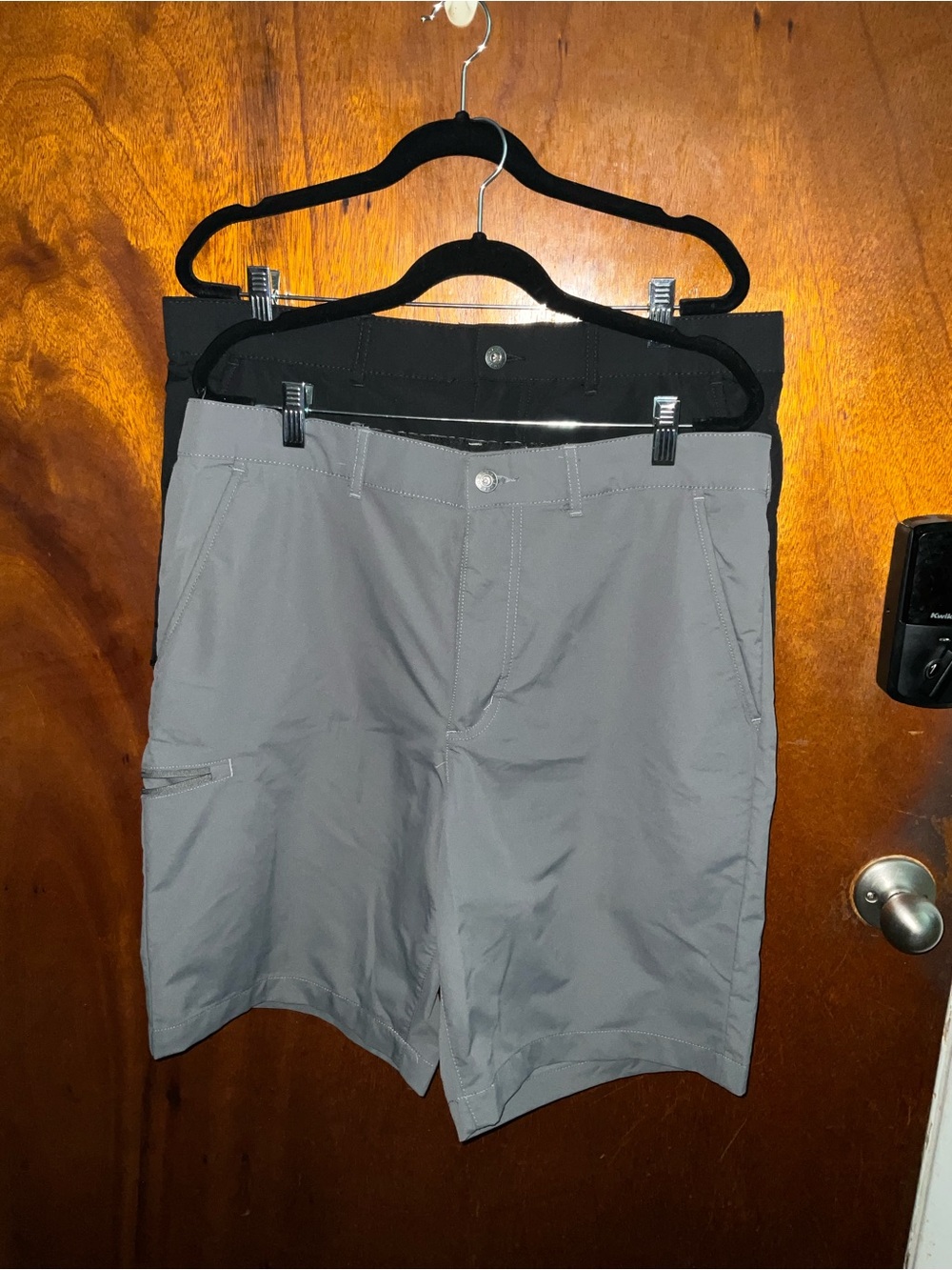 Set of 2 ~ Gerry Weber Men's Light Gray and Black Hybrid Shorts